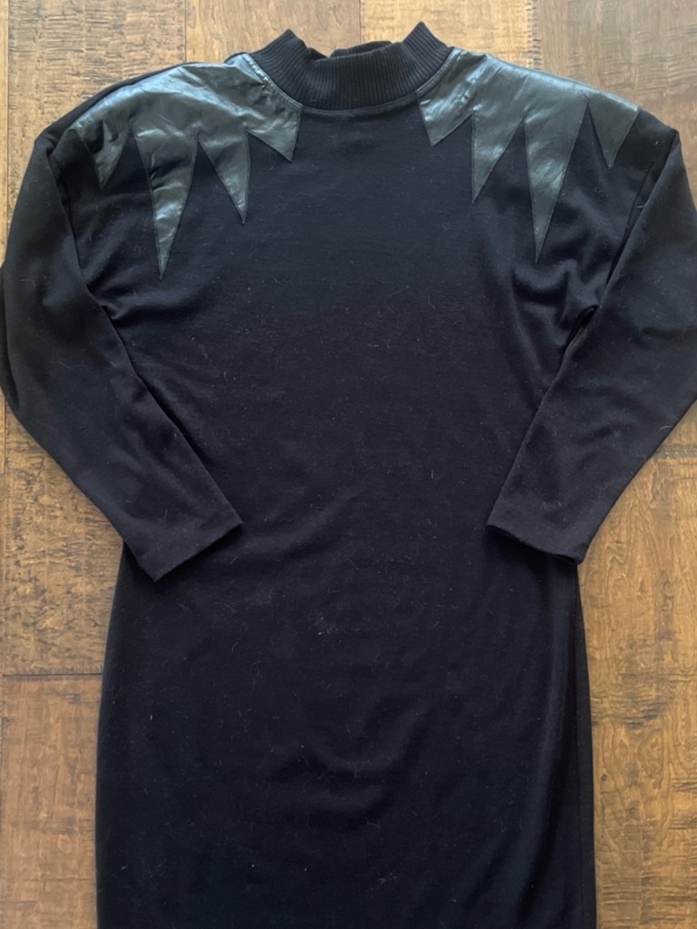 Vintage 1980’s All That Jazz black knit dress with lightning bolts
